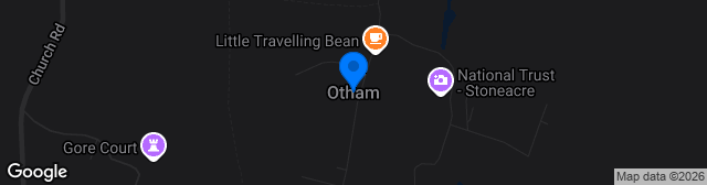 Map showing Otham Sports Ground