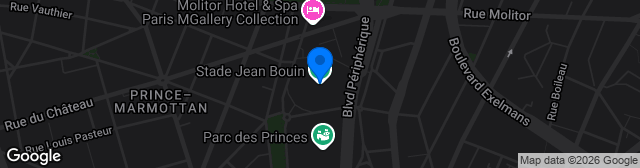 Map showing Stade Jean Bouin