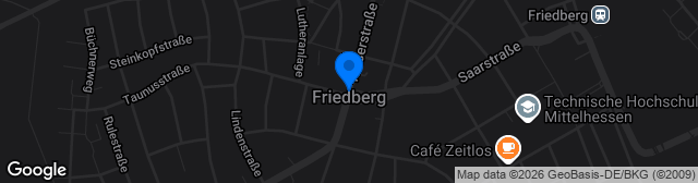 Map showing Rasenplatz Friedberg