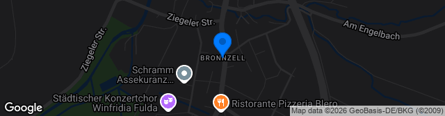 Map showing Rasenplatz Fulda-Bronnzell