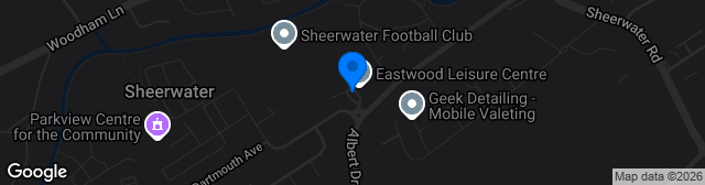 Map showing Eastwood Leisure Centre