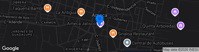 Map showing Estadio Núcleo Deportivo y Espectáculos