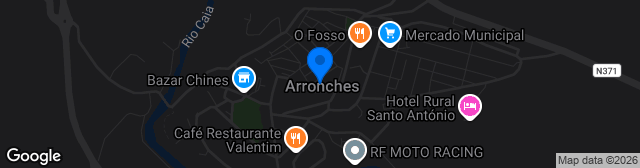 Map showing Estadio Municipal Arronches