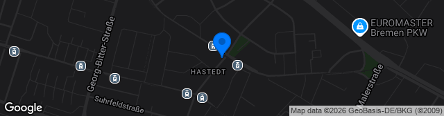 Map showing Kunstrasenplatz SPA Hastedt