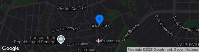 Map showing Estadio Canillas