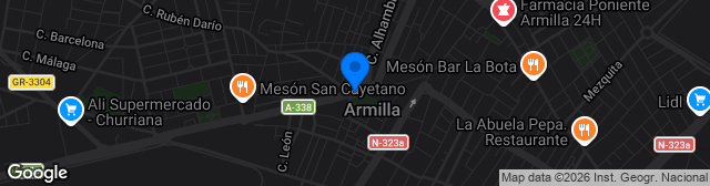 Map showing Estadio Nuevo Municipal