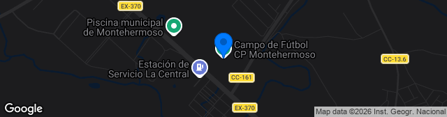 Map showing Campo de Fútbol CP Montehermoso