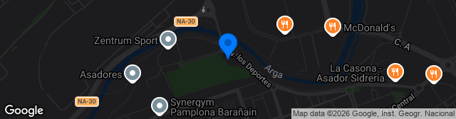 Map showing Estadio Municipal de Lagunak