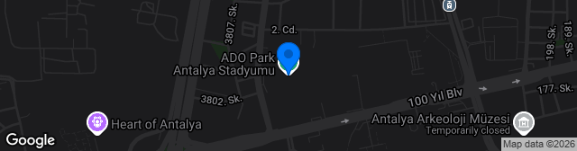 Map showing Corendon Airlines Park