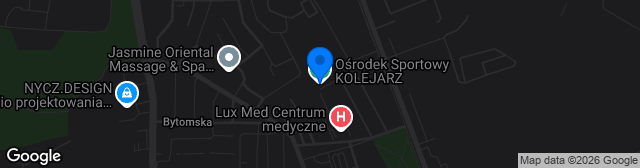 Map showing Ośrodek Sportowy Kolejarz