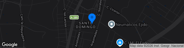 Map showing Estadio Municipal Santo Domingo