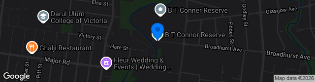Map showing B.T. Connor Reserve