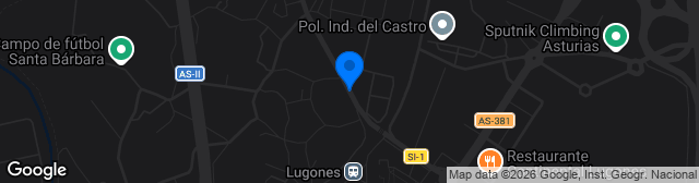 Map showing Estadio Santa Bárbara