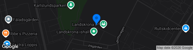 Map showing Landskrona Idrottsplats