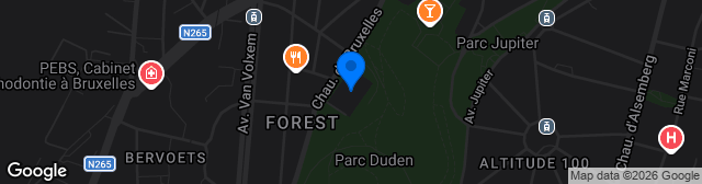 Map showing Stade Joseph Mariën