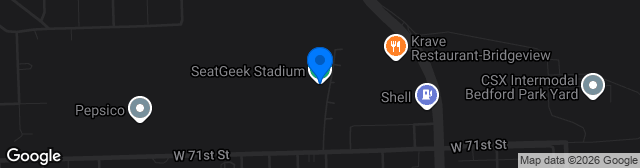 Map showing SeatGeek Stadium