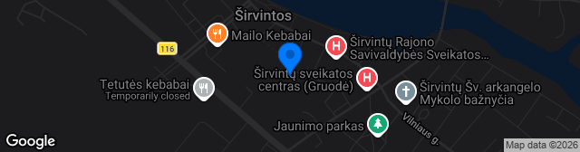Map showing Širvintų stadionas