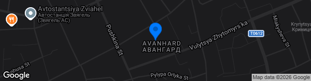 Map showing Stadion Avanhard