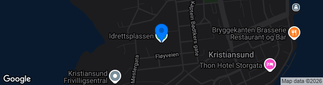 Map showing Kristiansund kunstgress