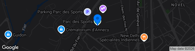 Map showing Parc des Sports