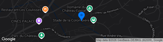 Map showing Stade de la Colombière