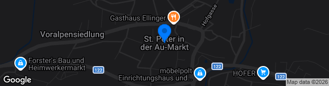 Map showing Sportplatz St. Peter/Au