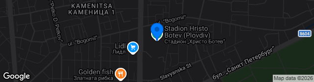 Map showing Stadion Hristo Botev