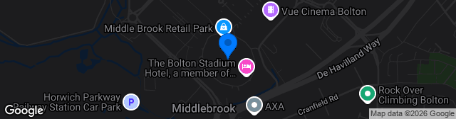 Map showing Toughsheet Community Stadium