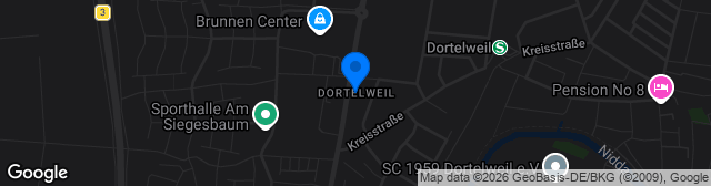 Map showing Rasenplatz Bad Vilbel-Dortelweil