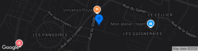 Map showing Stade Municipal