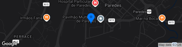 Map showing Estádio Municipal das Laranjeiras
