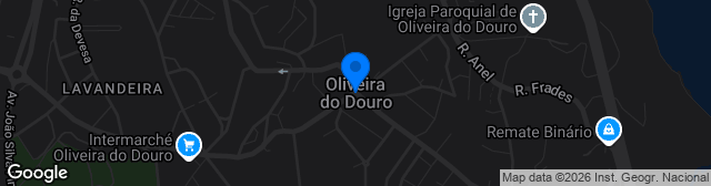 Map showing Estádio do Clube de Futebol de Oliveira do Douro