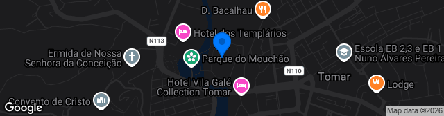 Map showing Estádio Municipal de Tomar