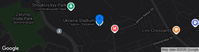 Map showing Stadion Ukraina