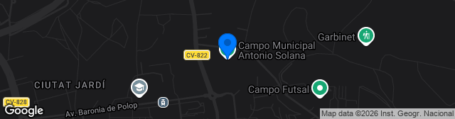 Map showing Ciudad Deportiva Antonio Solana
