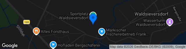Map showing Sportplatz Waldsieversdorf