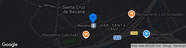 Map showing Campo De Fútbol Municipal De Bezana