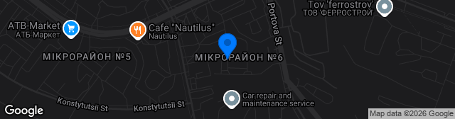 Map showing Stadion Yunist