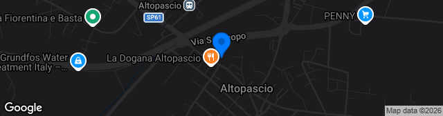 Map showing Stadio Comunale Altopascio