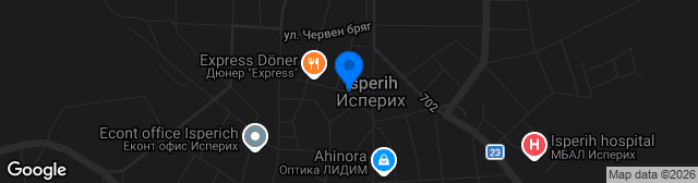 Map showing Gradski Stadion Isperih