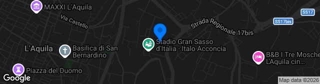 Map showing Stadio Gran Sasso d'Italia