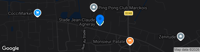 Map showing Stade Jean-Claude Agneray