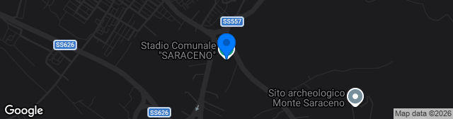 Map showing Stadio Comunale Saraceno