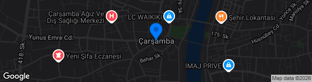 Map showing Çarşamba Şehir Stadyumu