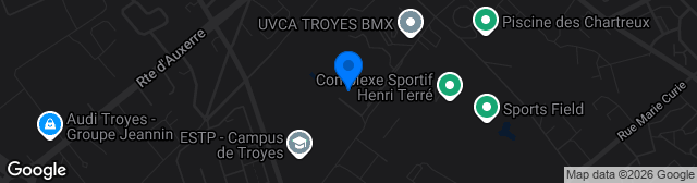 Map showing Complexe Sportif de l'Aube N° 2 - Terrain du Bas