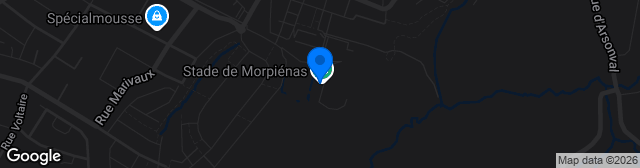 Map showing Stade de Morpiènas