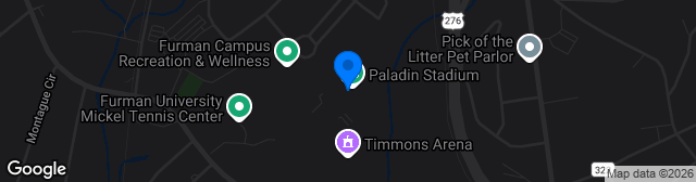 Map showing Paladin Stadium