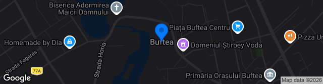 Map showing Centrul de Fotbal Buftea Teren Natural