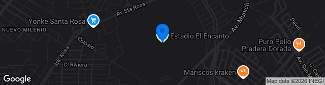 Map showing Estadio El Encanto