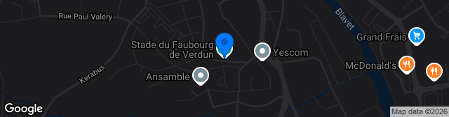 Map showing Stade du Faubourg de Verdun